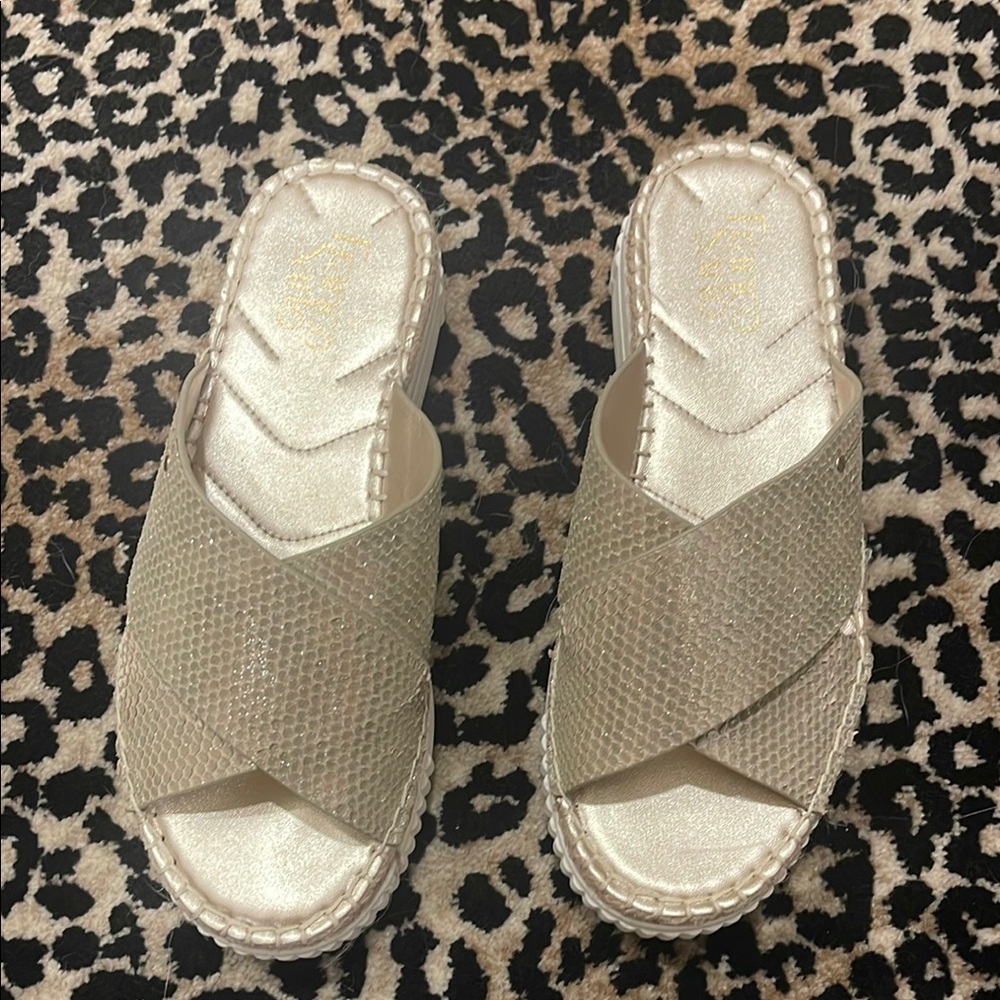 Elegant Gold Slip-On Sandals